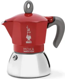 Moka Induction kotyogós kávéfőző 6 adag, piros (6946)